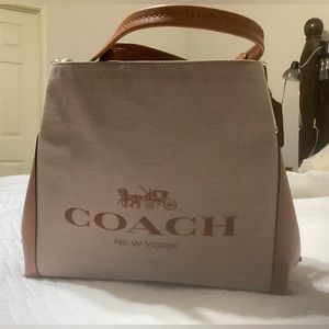 NWT Coach Badge Jacquard Dalton 31 Shoulder Bag Chalk Taupe Original Packaging